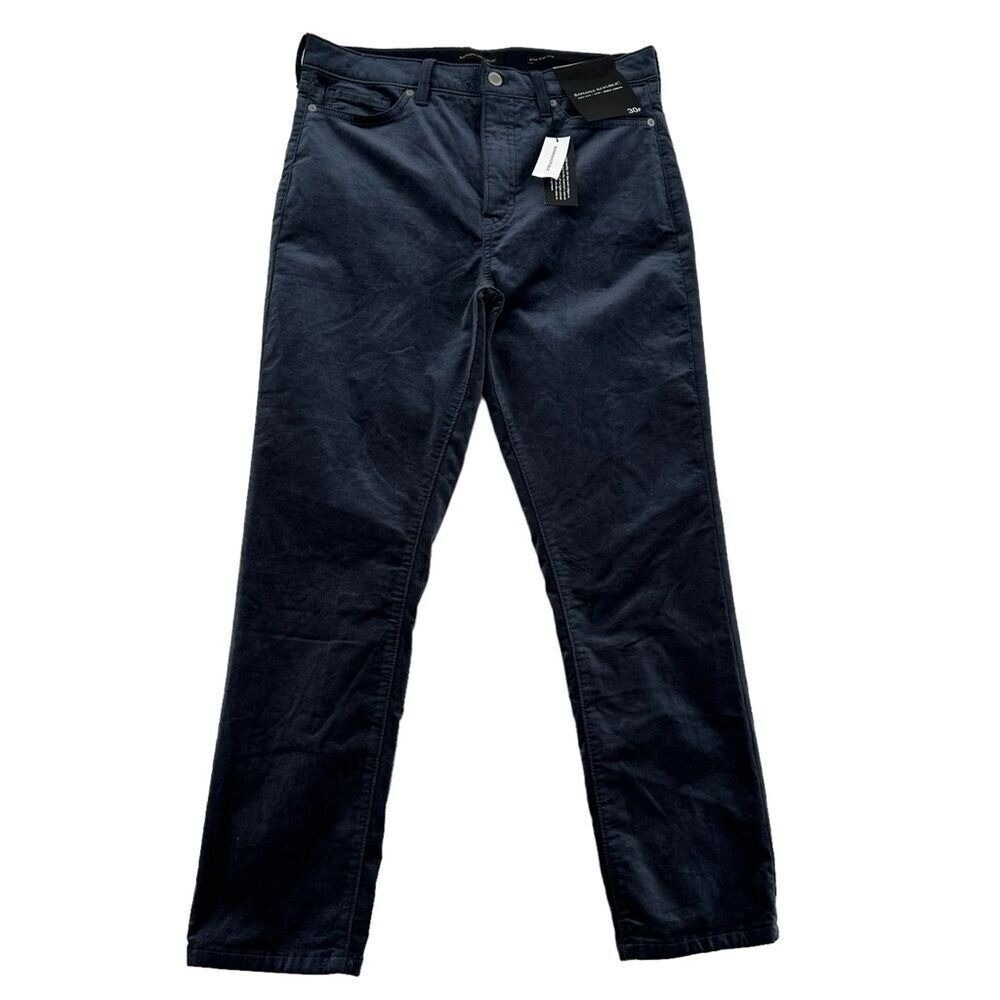 Banana Republic High Rise Slim Ankle Pants Navy Blue Corduroy NEW Women 30P